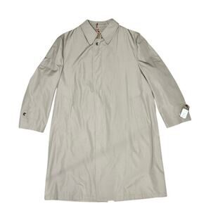 Christian Dior Le Connaisseur Trench Coat Men‎ 44R Beige Lined Quiet Luxury Wool